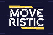 Moveristic – Font From Future, a Sans Serif Font by Almarkhatype (Thumbnail 1 of 10)