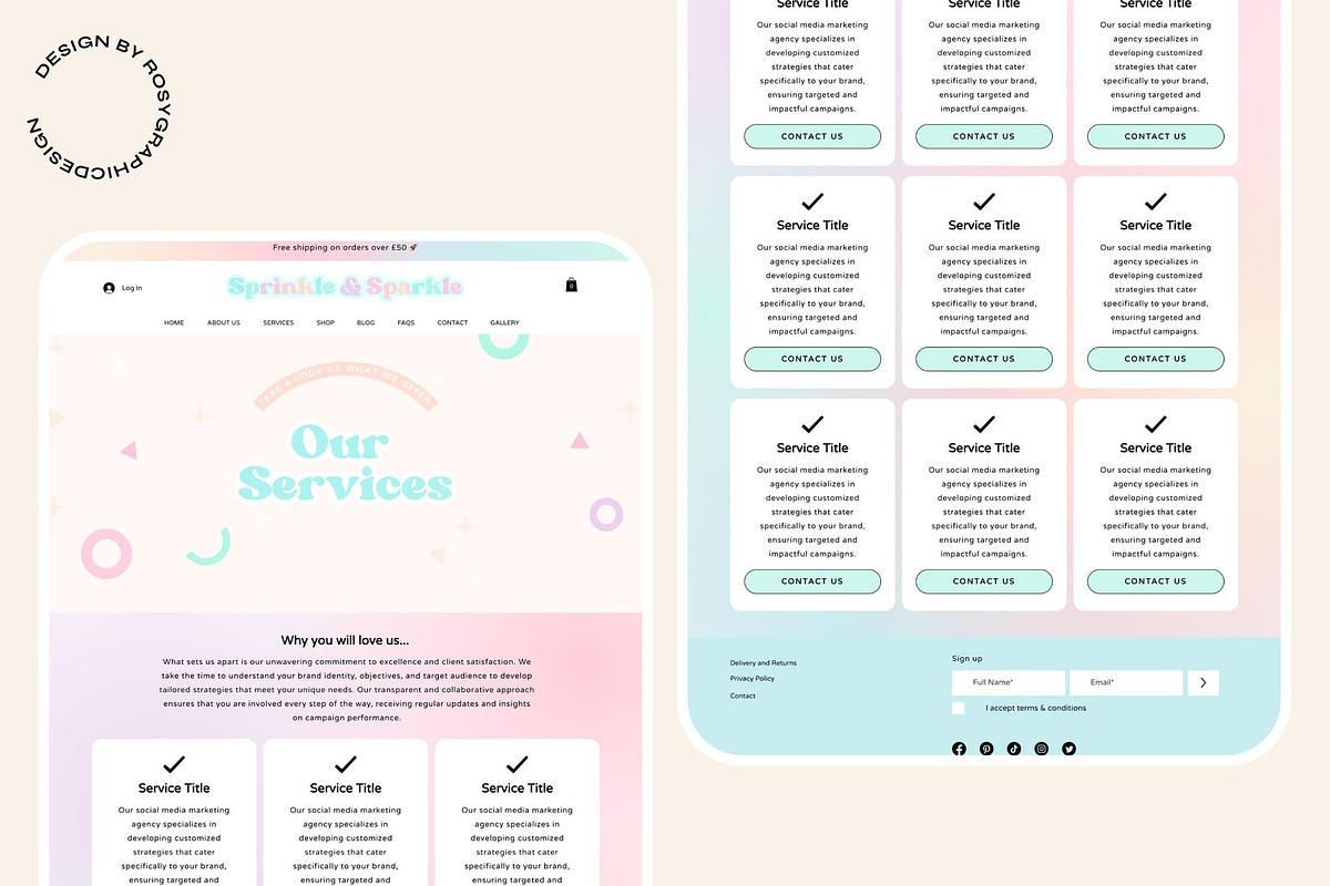 Wix Website Template - Rainbow, a Wix Template by The Pixel Palace (Photo 8 of 9)