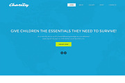 Charity Responsive One Page Theme, a Landing Page Template by IceTemplates (Thumbnail 1 of 3)