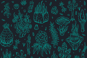 Alien Flowers Pattern