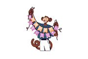 Animals at birthday party set, cards, an Animal Illustration by PaperTrident (Thumbnail 7 of 18)