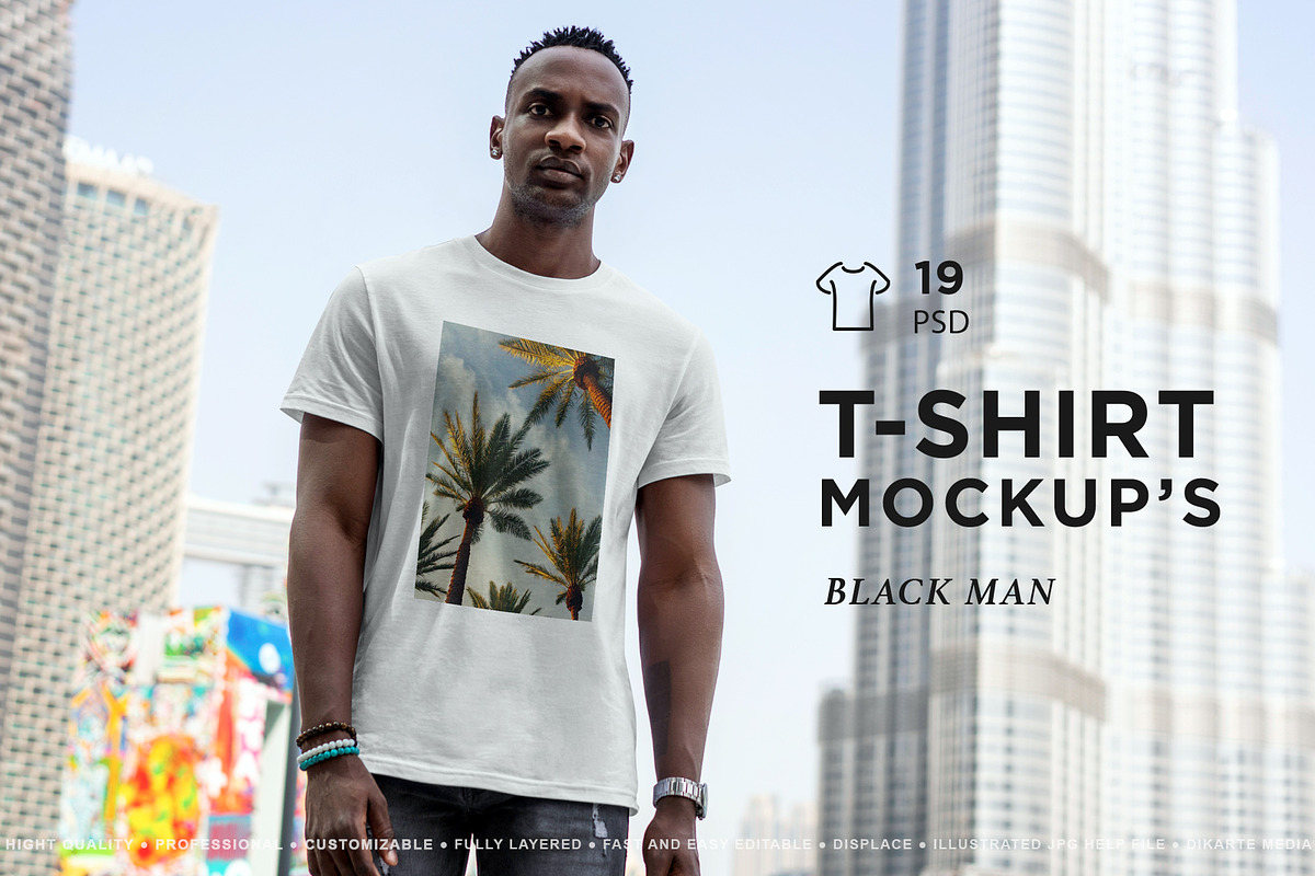 T-Shirt MockUp African Men, a Shirt Mockup by Dikarte.Store (Photo 1 of 14)