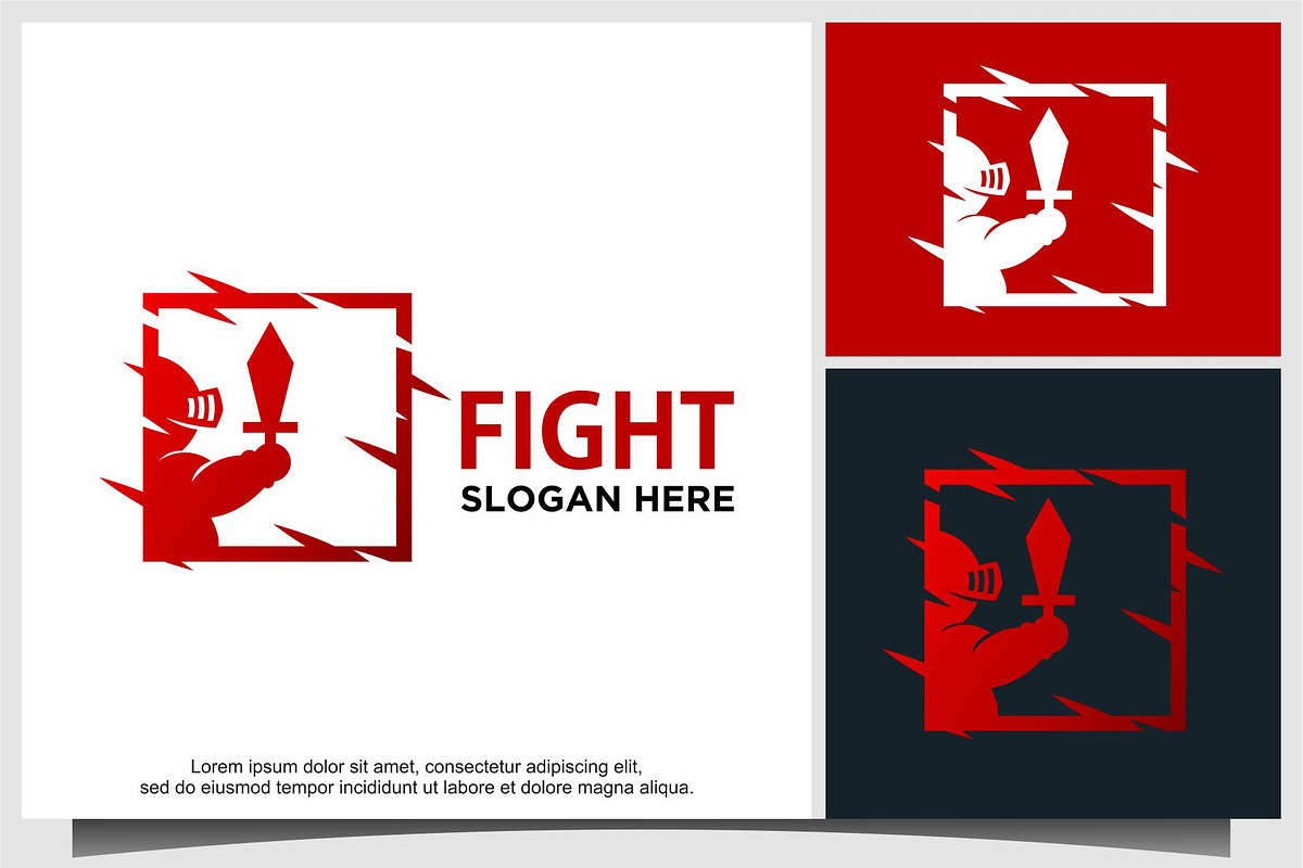 fight cartoon ninja logo, a Branding & Logo Template by ebinta99