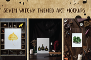 witchy flat lay art mockups bundle, a Holiday Photo by Foxtail Pine Studio (Thumbnail 1 of 3)