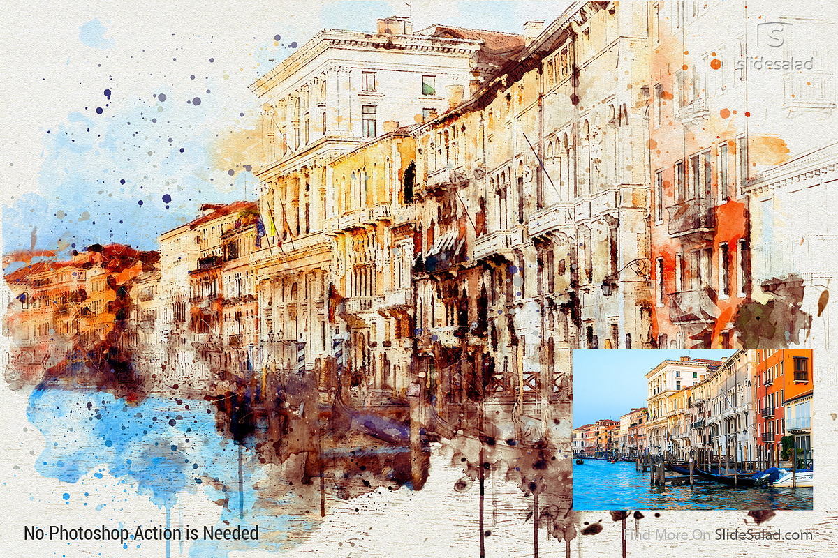 Watercolor Photoshop Mock-ups, an Action Add-On by SlideSalad (Photo 7 of 36)