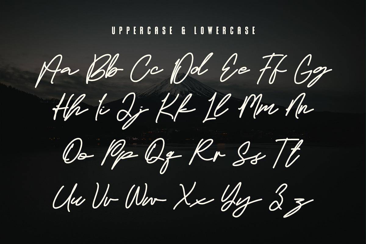 Hajime Script Font Duo Free Sans, a Script Font by Maulana Creative (Photo 3 of 9)