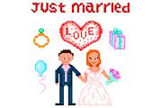 Wedding Pixelart, a Person Illustration by ARTYuSTUDIO