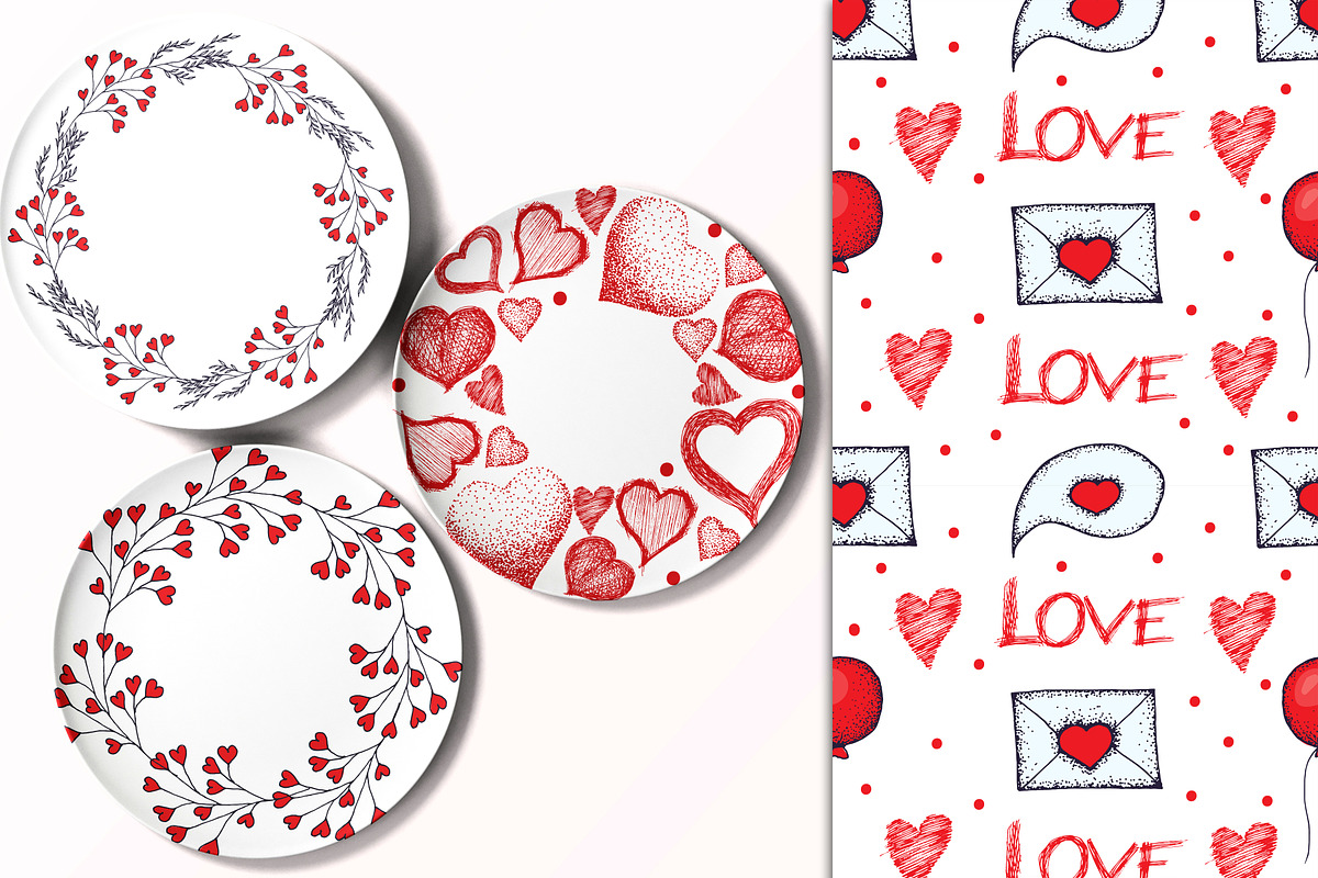 Valentine's Day Collection, a Background Graphic by Hand drawn Boutique (Photo 7 of 8)