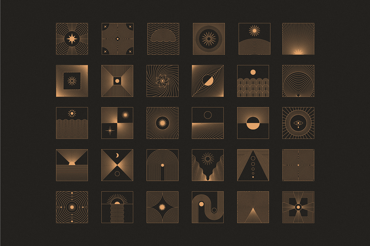 Lines - abstract boho logos, an Object Graphic by venimo (Photo 2 of 8)