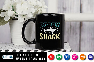 Daddy Shark Svg Design