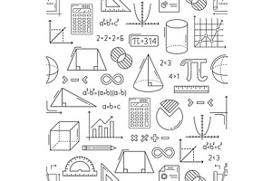 Mathematics seamless pattern, an Education Illustration by Vector Tradition