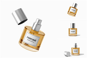 Perfume Bottle Mockup Vol.1, a Packaging Mockup by Akebareee