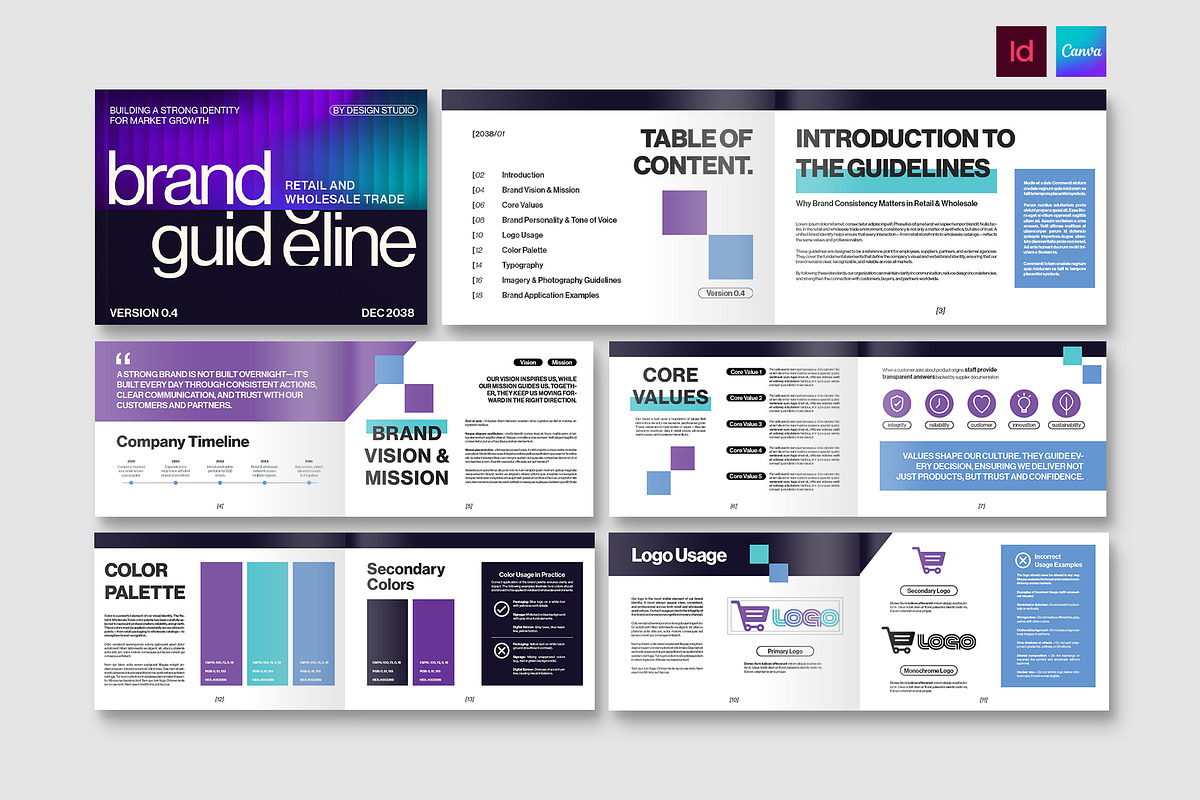 Brand Guidelines Template, a Brochure Template by BrandPacks (Photo 1 of 6)