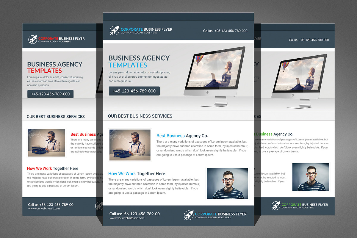 Multipurpose Corporate Flyer Bundle, a Marketing Template by Graphic Templates (Photo 3 of 11)