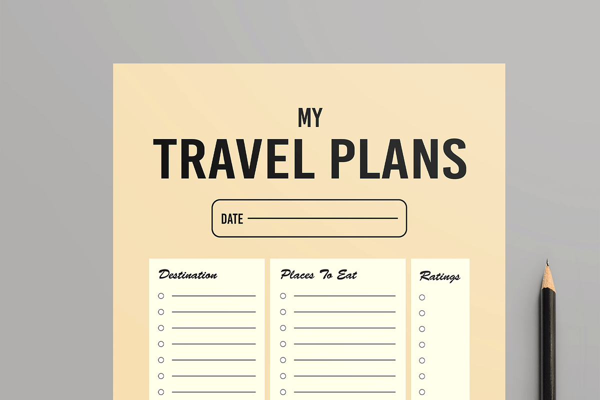My Travel Trip Schedule Planner, a Stationery Template by MightyDesign (Photo 2 of 8)