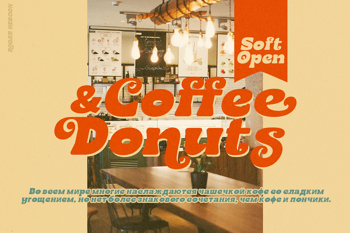 Roller Hesoon - Retro Font, a Font by TypeClassHeroes (Photo 5 of 15)
