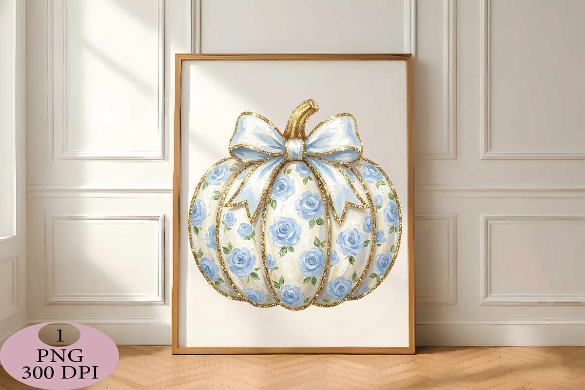 Grandmillennial Pumpkin Png, an Illustration by Daily.Designs (Photo 5 of 5)