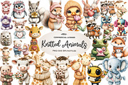 Kawaii Knitted Animals Mother's Day, an Illustration by CreationArt (Thumbnail 1 of 5)