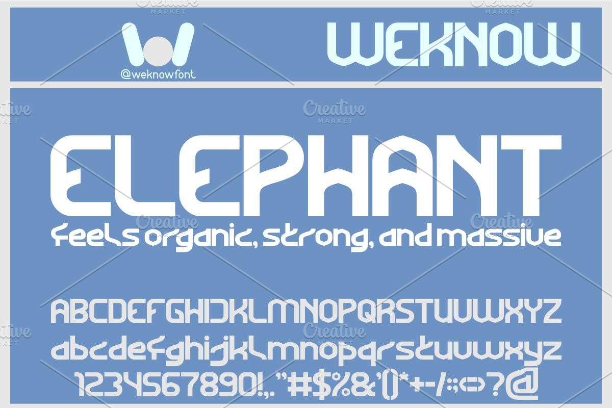 Elephant Font, a Font by weknow (Photo 1 of 8)