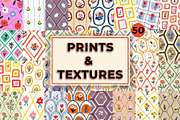 Retro Floral Prints & Textures, a Background Graphic by RevintageStudio (Thumbnail 1 of 8)