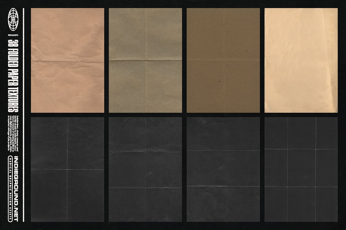 Folded Paper Textures, a Texture Graphic by Indieground Design Inc.