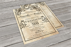 Vintage Victorian Wedding Invitation