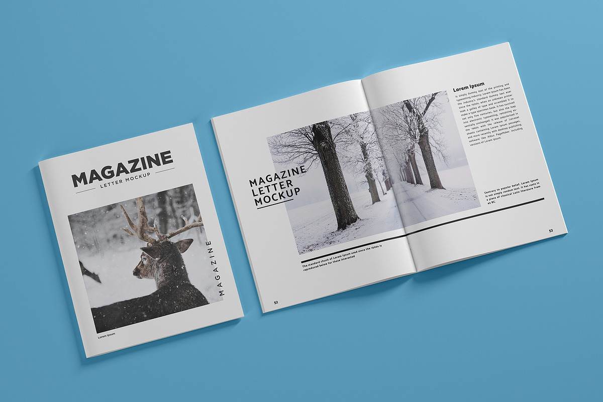 Us Letter Magazine Mockup, a Print Template by AlkStudio (Photo 13 of 14)