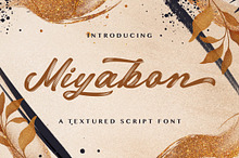 Miyabon - Textured Brush Font