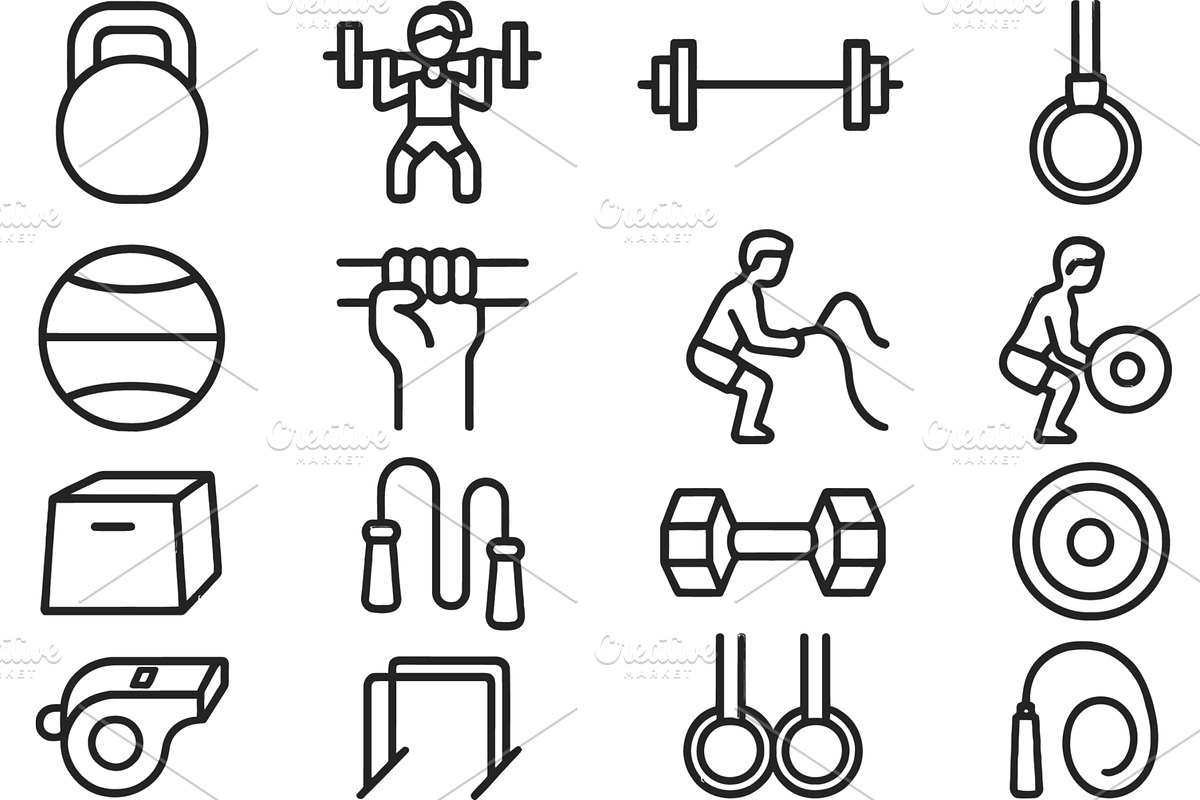 Fitness equipment and exercises, a Sport Illustration by ZinetroN