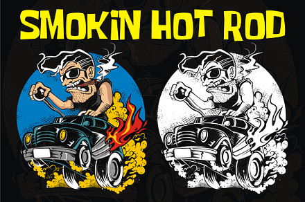 SMOKIN HOT ROD VECTOR