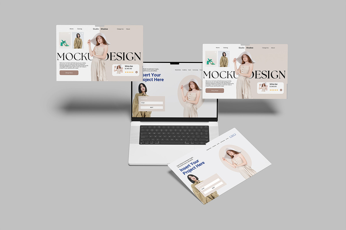Laptop Screen Presentation Mockup, a Device Mockup by lamorastudio (Photo 9 of 11)