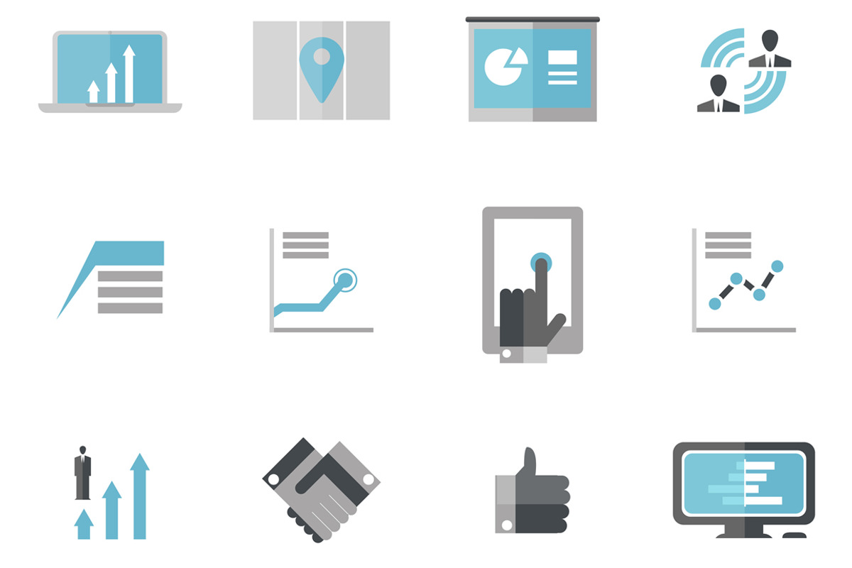 Modern Business Data Icons, an Outline Icon by SJagiello (Photo 2 of 3)