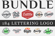 184 Lettering Logo Bundle, a Branding & Logo Template by Letters-Shmetters (Thumbnail 1 of 22)