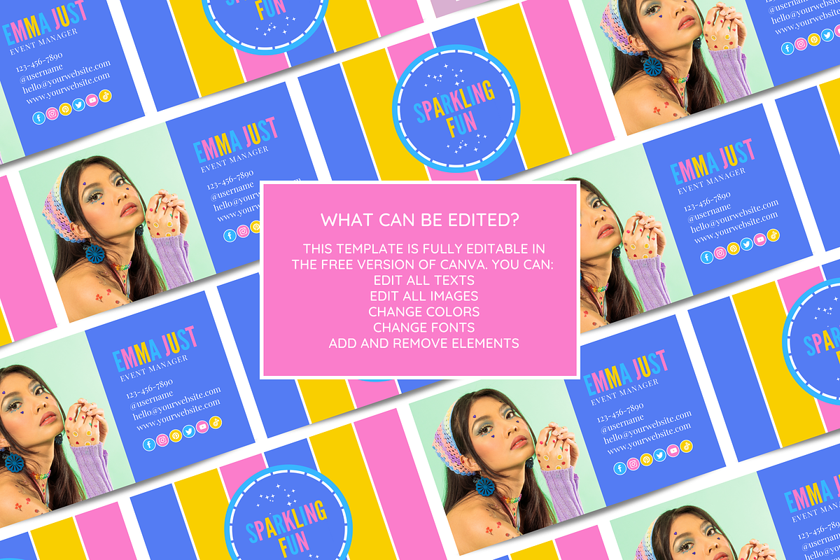 Colorful Business Card Template, a Business Card Template by SunshineStudioBoutique (Photo 3 of 10)