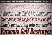 Contraption Narrow Oblique Family, a Sans Serif Font by Pink Broccoli (Thumbnail 1 of 3)