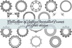17 vintage decorative vector frames