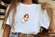 Christmas Angel with Candle Clipart, an Illustration by CrexoraLab (Thumbnail 3 of 5)