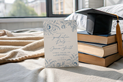 Blue Floral Graduation Party, an Invitation Template by Digital_Mind (Thumbnail 3 of 3)