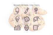 Dessert & Candy Line Icons, an Outline Icon by Lyolya Profitrolya (Thumbnail 1 of 2)