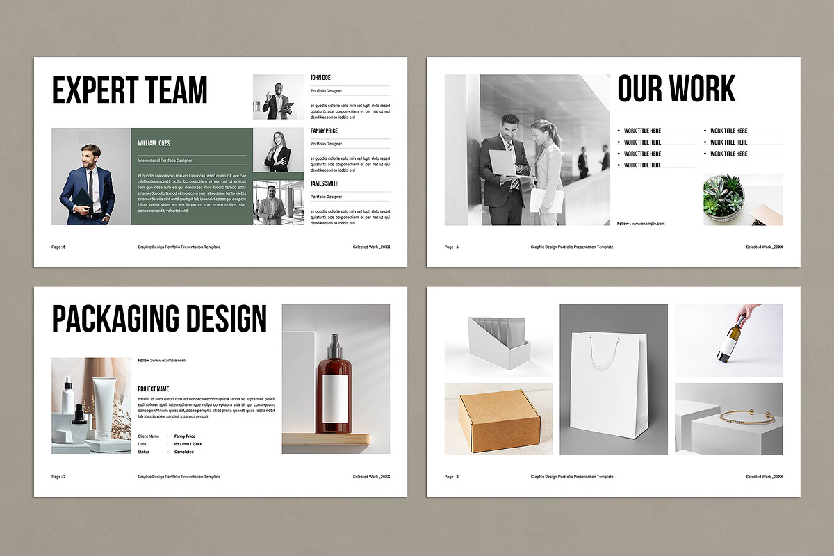 Graphic Design Portfolio Template, a Presentation Template by E-Type (Photo 3 of 6)