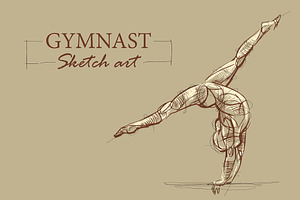 Sketch of gymnast