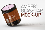 Amber Glass Jar Mock-Up, a Household Mockup by TSOBG (Thumbnail 1 of 16)