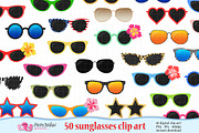50 Sunglasses clipart, an Object Graphic by PolpoDesign (Thumbnail 1 of 3)
