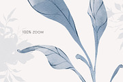 NAVY BLUE GARDEN watercolor flowers, a Decorative Illustration by Yuliia Lashevska (Thumbnail 3 of 14)