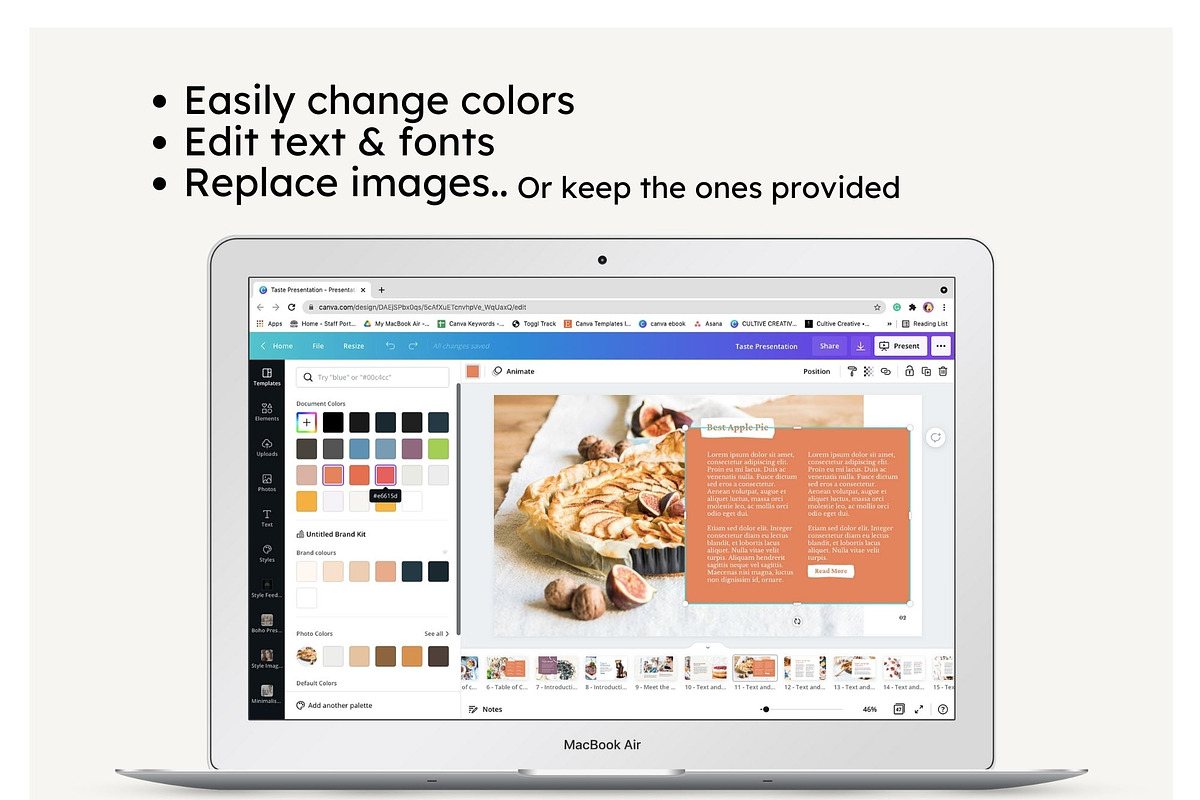 Food Webinar, Course, Presentation, a Presentation Template by Cultive Creative (Photo 5 of 11)