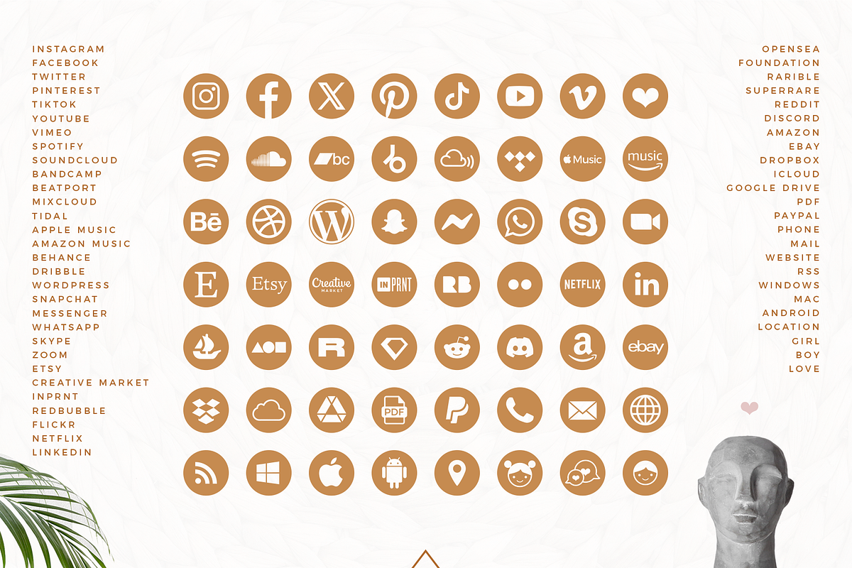 Social Media Icons, a Solid Icon by Wumi Studio (Photo 3 of 5)