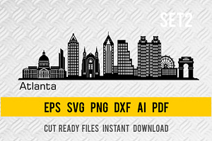 Atlanta - City Skyline Cut SVG