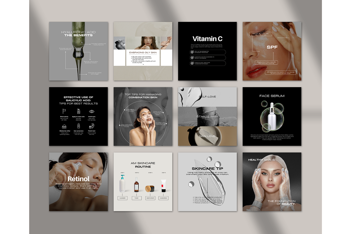 Skincare Instagram Templates - Canva, a Social Media Template by TheTemplateTopia (Photo 7 of 10)