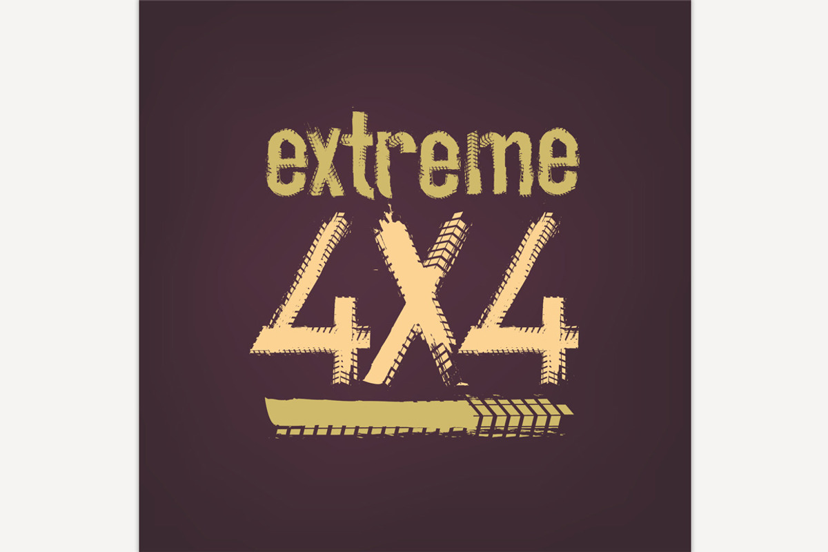 Extreme 4x4 Lettering, a Texture Illustration by Anna's Shop | Creative ...