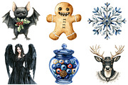 Goth Christmas Bundle, an Illustration by Daily.Designs (Thumbnail 3 of 4)